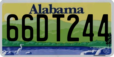 AL license plate 66DT244
