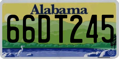 AL license plate 66DT245
