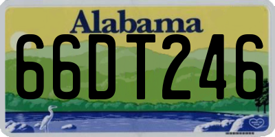AL license plate 66DT246