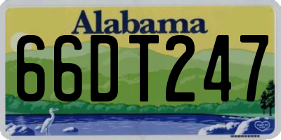 AL license plate 66DT247