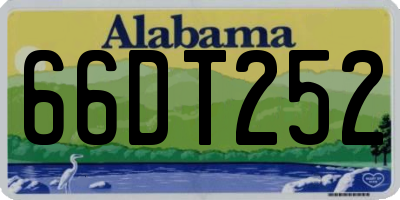AL license plate 66DT252