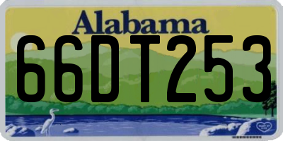 AL license plate 66DT253