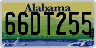 AL license plate 66DT255