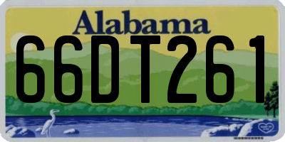 AL license plate 66DT261