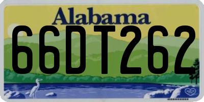 AL license plate 66DT262