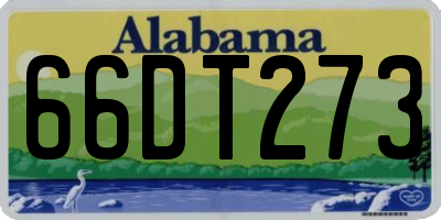AL license plate 66DT273