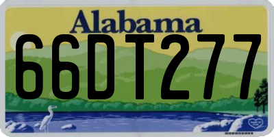 AL license plate 66DT277