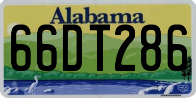 AL license plate 66DT286