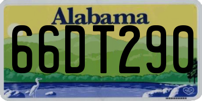 AL license plate 66DT290