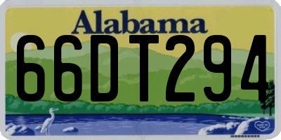 AL license plate 66DT294