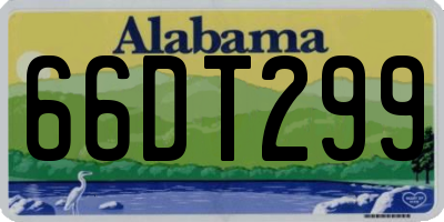 AL license plate 66DT299