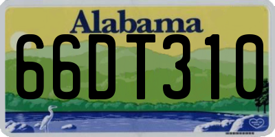 AL license plate 66DT310