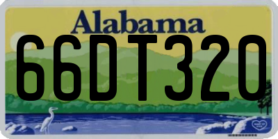 AL license plate 66DT320