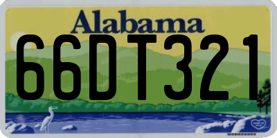 AL license plate 66DT321