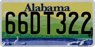 AL license plate 66DT322