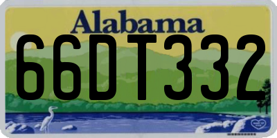 AL license plate 66DT332