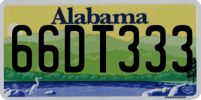 AL license plate 66DT333