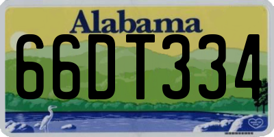 AL license plate 66DT334