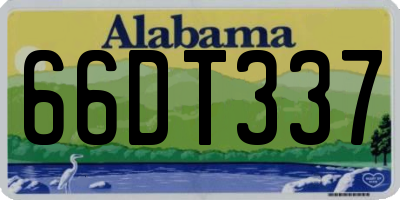 AL license plate 66DT337
