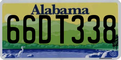 AL license plate 66DT338