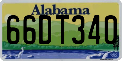 AL license plate 66DT340