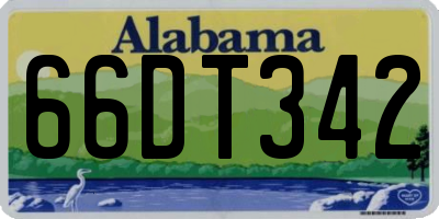AL license plate 66DT342
