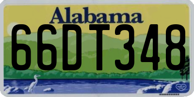 AL license plate 66DT348