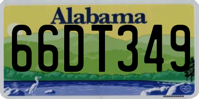 AL license plate 66DT349