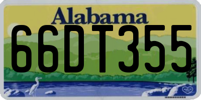 AL license plate 66DT355
