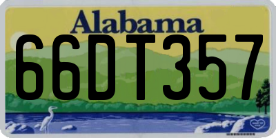 AL license plate 66DT357