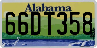 AL license plate 66DT358