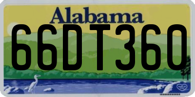 AL license plate 66DT360