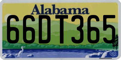 AL license plate 66DT365