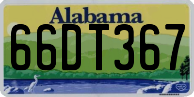 AL license plate 66DT367