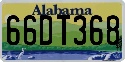 AL license plate 66DT368