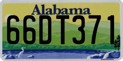 AL license plate 66DT371