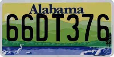 AL license plate 66DT376