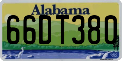 AL license plate 66DT380