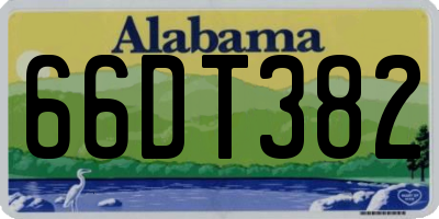 AL license plate 66DT382