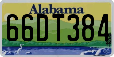 AL license plate 66DT384