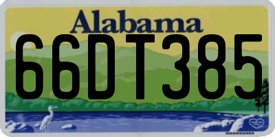 AL license plate 66DT385