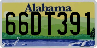 AL license plate 66DT391