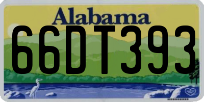 AL license plate 66DT393