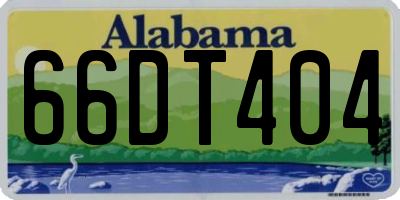 AL license plate 66DT404