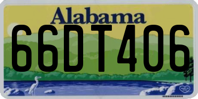 AL license plate 66DT406