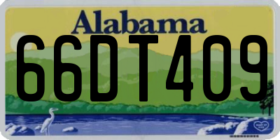 AL license plate 66DT409