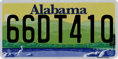 AL license plate 66DT410