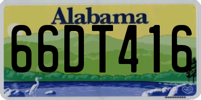 AL license plate 66DT416
