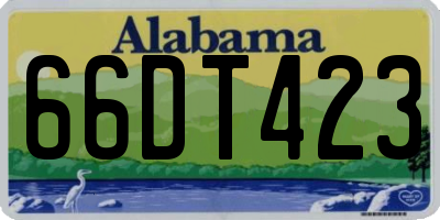 AL license plate 66DT423