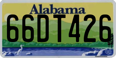 AL license plate 66DT426
